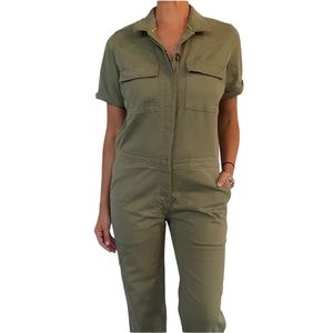 BP. + Wildfang Utility Short Sleeve Jumpsuit in Olive Size XS